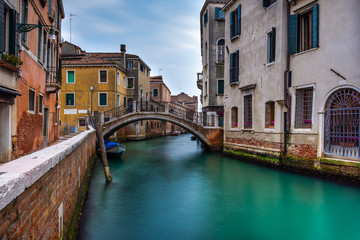 Obraz premium Traditional canal street in Venice, Italy