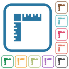 Page rulers simple icons