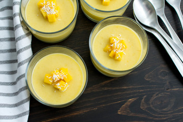 Mango Coconut Pudding