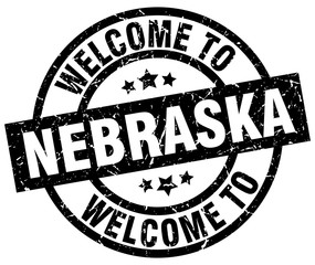 welcome to Nebraska black stamp