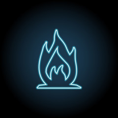 bonfire, balefire, smudge, fire icon. Simple thin line, outline vector of ban, prohibition, forbid icons for UI and UX, website or mobile application