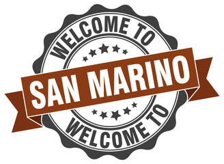 San Marino round ribbon seal