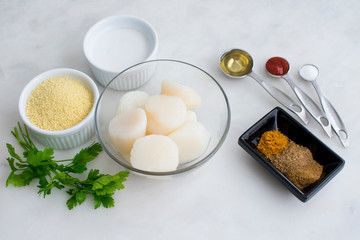 Scallops and Couscous with Curry Sauce Ingredients