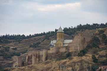Fototapeta premium The orthodox church of St. George in the fortress of Narikala, Tbilisi, Georgia