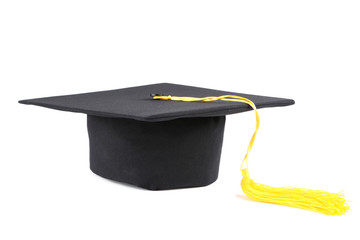 Graduation cap isolated on white background