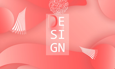 Coral color abstract background. Vector.