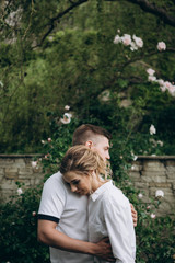 Fototapeta premium Beautiful couple during engagemnet photoshoot
