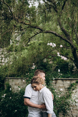 Fototapeta premium Beautiful couple during engagemnet photoshoot