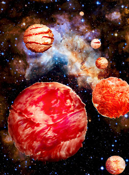 Carpaccio meat ball solar system