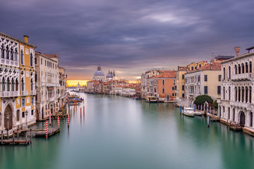 Obraz na płótnie Canvas Grand Canal and Basilica Santa Maria della Salute in Venice, Italy