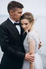 Beautiful and happy wedding couple