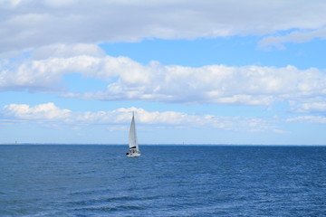 Sail boat in mediterranean sea, France