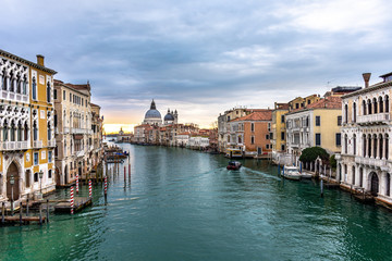 Obraz na płótnie Canvas Grand Canal and Basilica Santa Maria della Salute in Venice, Italy