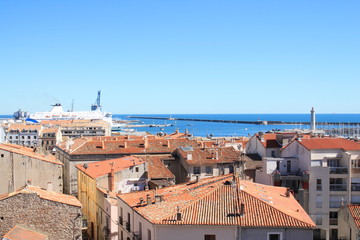 Sete, a seaside resort and singular island in the Mediterranean sea, it is named the Venice of Languedoc Rousillon, France