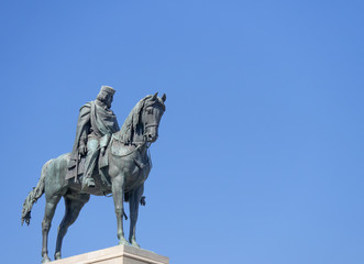Fototapeta na wymiar Monument to Giuseppe Garibaldi, to the Gianicolo in Rome