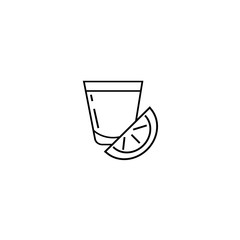 Tequila glass vector icon
