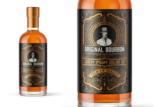 Vintage Bourbon Label Layout