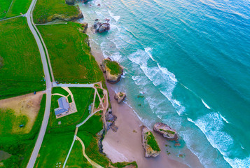 "Playa de las Catedrales" an amazing beach at North Spain in the community of Galicia.