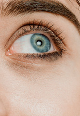 Obraz premium beautiful eyes close-up macro shot