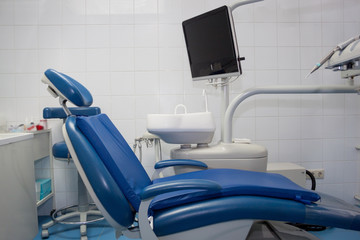 Dental treatment unit and service equipment. Dentist office.