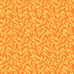 Pattern with separated organic paisley elements. Simple orange abstract ornament for textile, prints, wallpaper, wrapping paper, web etc.