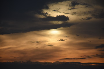 sunset with clouds