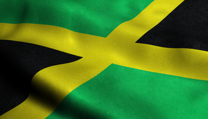 Jamaica Waving Flag in 3D