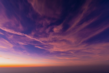 Fototapeta premium purple morning colorful cloudy day