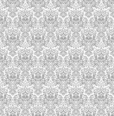Fototapeta premium Damask Seamless Outline Pattern