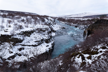 Hraunfossar waterfall
