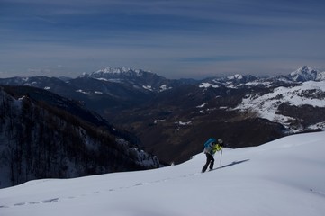 Naklejka na ściany i meble Alpinismo alpi italia e panorami