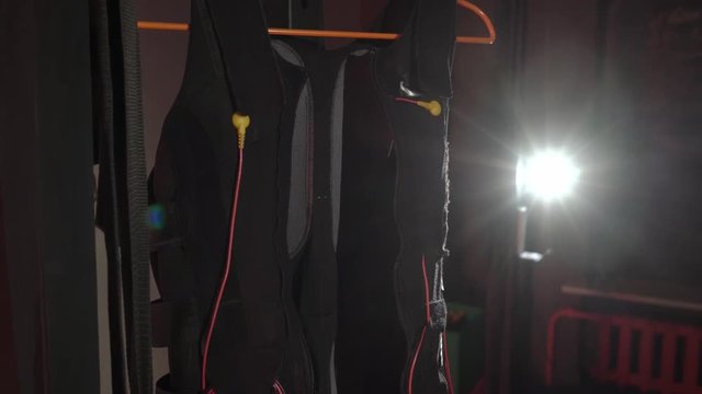 EMS electro stimulation sports equipment in gym