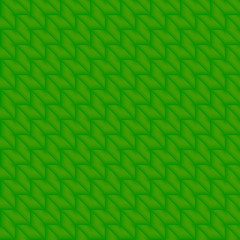 Tiled pattern of dark green rhombuses and triangles in a zigzag.