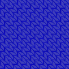 Tiled pattern of dark blue rhombuses and triangles in a zigzag.