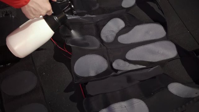 EMS electro stimulation sports equipment in gym