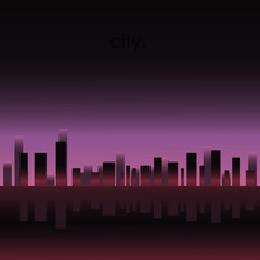 City silhouette landscape vector