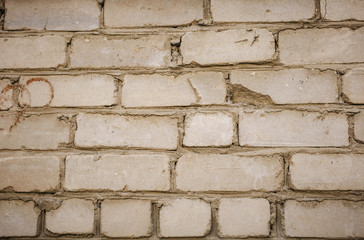 The wall background from white bricks.