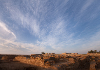 Fototapeta na wymiar Bahrain fort also known as Portuguese Fort was built in 16th century