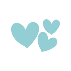 cute hearts isolated icon