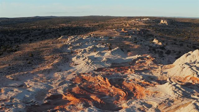 Aerial view of White Pocket, Vermilion Cliffs National Monument, Utah, Arizona, United States