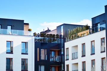 Fototapeta premium European modern residential architecture