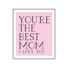 mom i love you label isolated icon