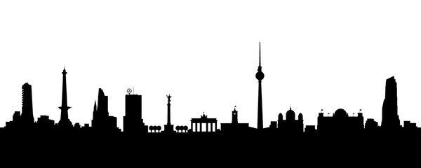 Berlin Panorama Skyline mit vielen Sehenswürdigkeiten