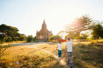 Kids in Bagan Myanmar
