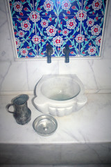 pots at turkish bath
