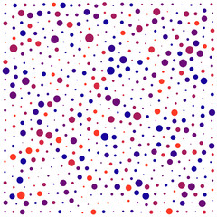 Vector colorful dotted seamless pattern. Multicolored decorative design card.Holiday pattern abstract background. Isolated dots for your design.