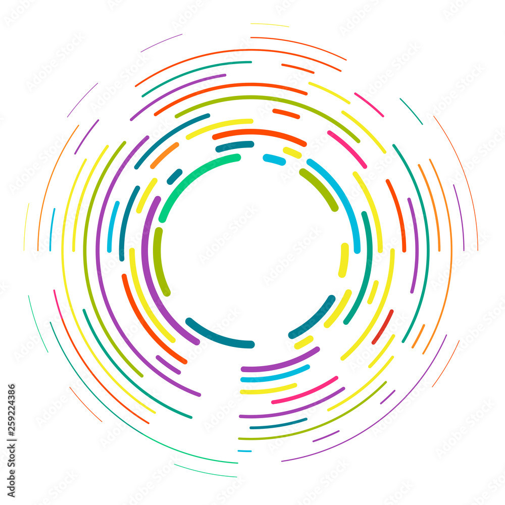 Poster vector modern creative backdrop of vivid multi colored curved elements.multicolored decorative desig
