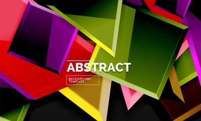 Squares and triangles geometrical background