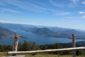 View to Lake Maggiore from Monte Mottarone, Italy