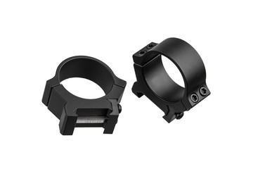 Obraz premium Quick disconnect mount made for holding a scope on a rifle isolated on white back. Quick Release Sniper Cantilever Scope Mount.